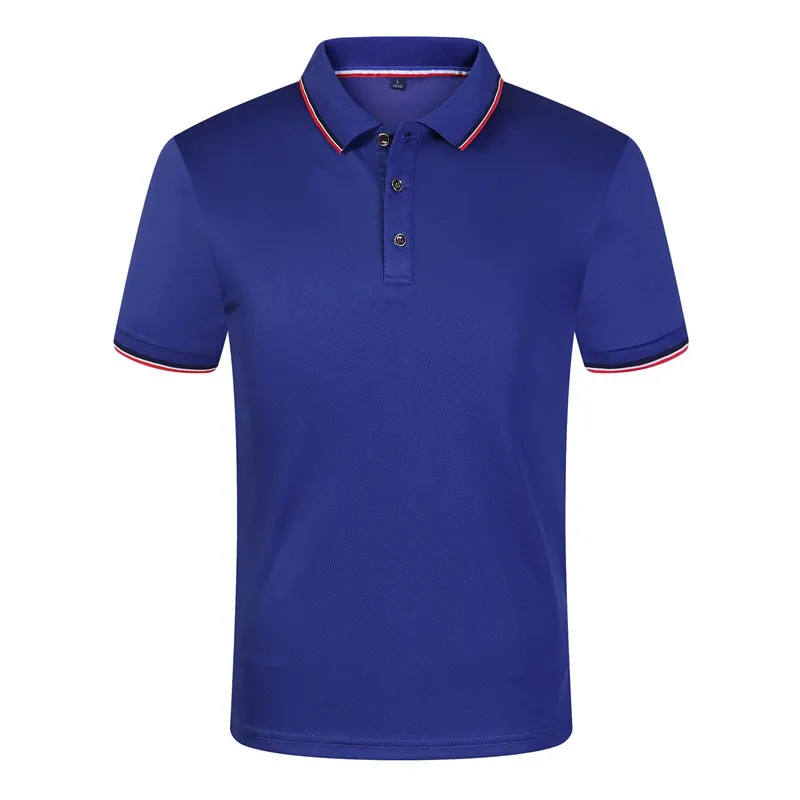 Новые повседневные летние мужские рубашки поло, 9 цветов, одноцветные, с коротким рукавом, дышащие, не скатываются, мужские Поло, мужские, размера плюс S-3XL - Цвет: Blue