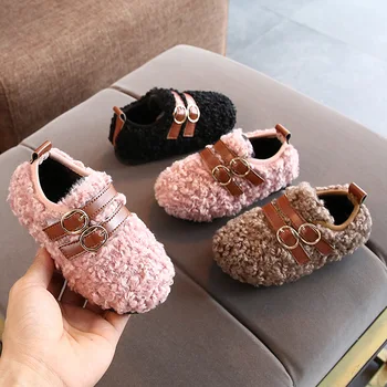 

Winter Baby Toddler Shoes Baby Cotton Shoes Plus Velvet Baby Toddler Shoes Soft Bottom Princess Shoes Non-slip Children's Shoes