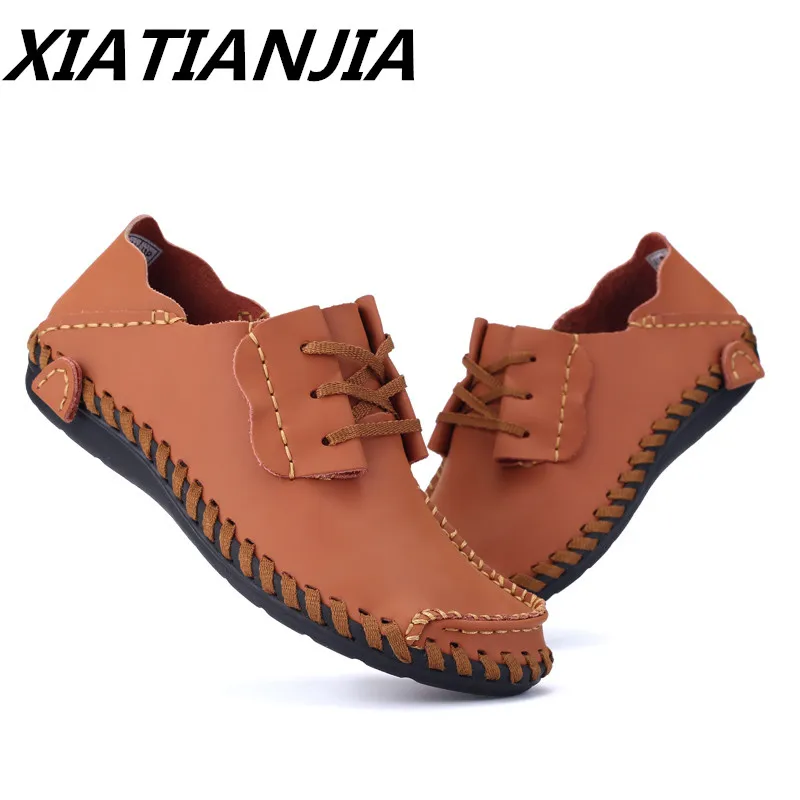

Explosive Models Leather Shoes Men Large Size Sneakers Loafers Men's Moccasins Breathable Light Non-slip Zapatos De Hombre