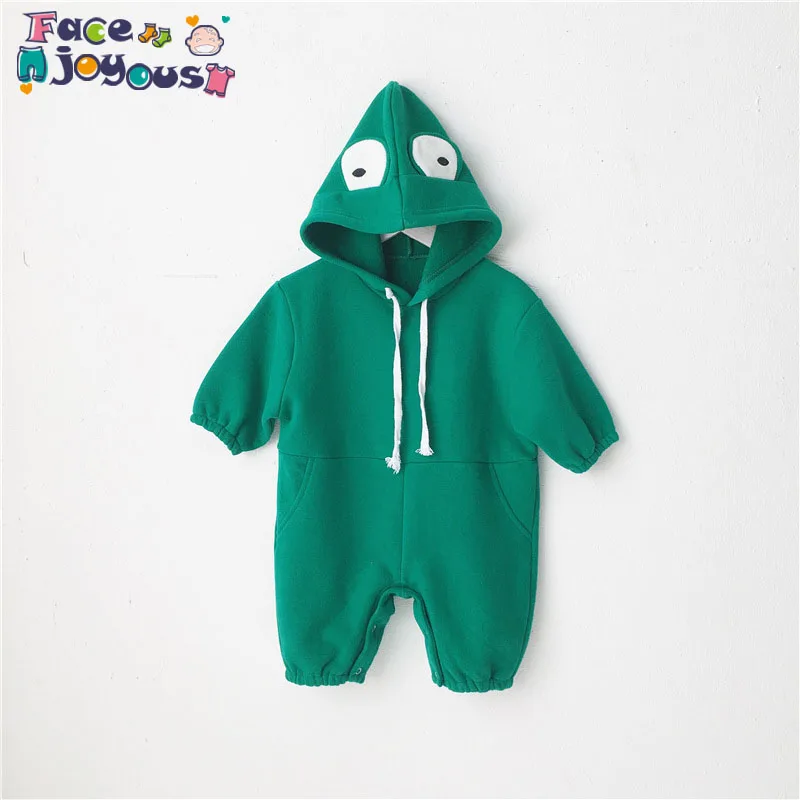 

New 2019 Autumn Baby Romper Baby Boy Girl Fashion Hooded Rompers Infant Long Sleeve Jumpsuit Kids Outfit Toddler Baby Clothes