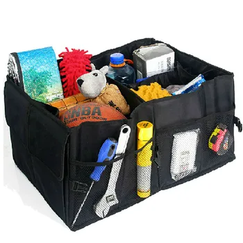 

2017 Hot Car Stowing Tidying Auto Accessories Back Folding Storage Box Multi-Use Tools Organizer Car Portable Storage Bags Black