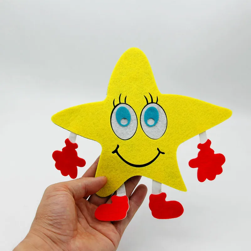22 см милые звезды резка фельты с магнитом для детского сада доска Декор наклейки DIY Детская комната дома ручной работы ткань фетр