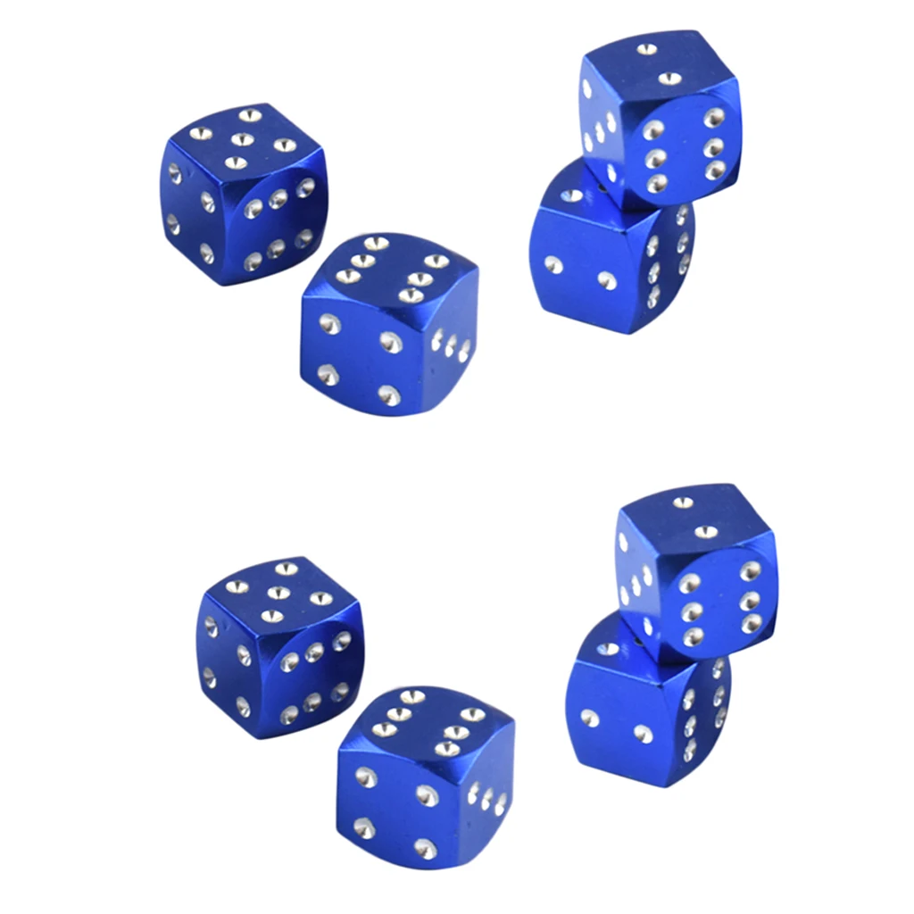 MagiDeal 8 Pieces Blue Dice Dust Valve Caps Novelty & Glossy