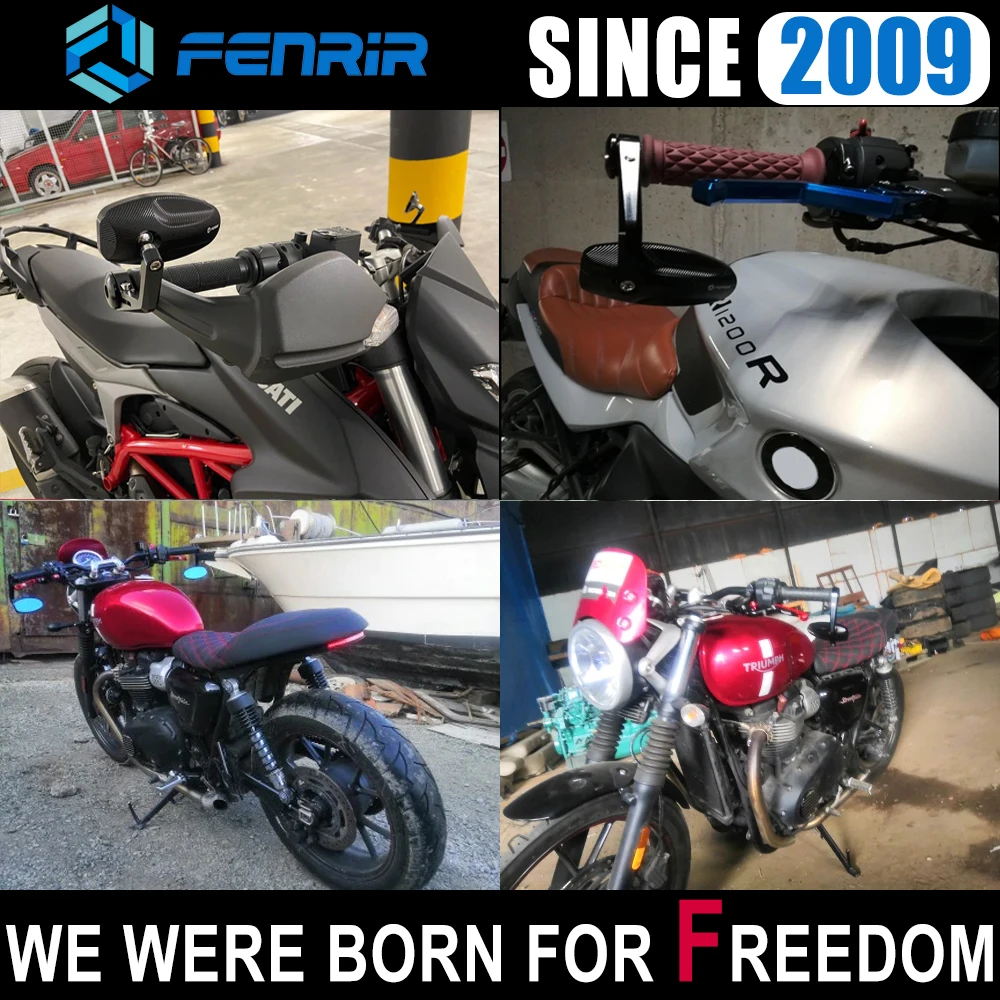 Боковое зеркало для мотоцикла с ЧПУ Кафе Racer Benelli Royal Enfield Honda Kawasaki Suzuki KTM BMW Ducati Triumph