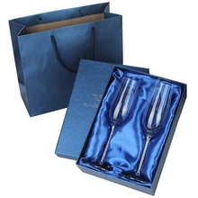 2 шт Свадебные бокалы es персонализированные флейты шампанского кристаллические вечерние бокалы для подарков