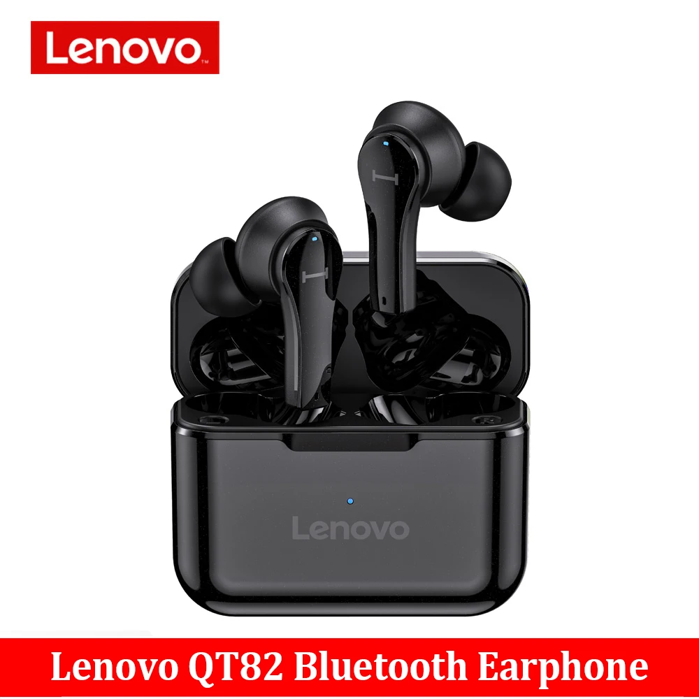 Lenovo TWS Earphone QT81 QT82 Bluetooth 5.0 Wireless Headset Waterproof Sport Earbuds Noise Cancelling Mic Dual Stereo HIFI