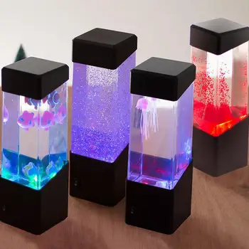 

Jellyfish LED Night Light Electric Animated Jellyfish Modern Reading Changing Lamp colorTable T6O9