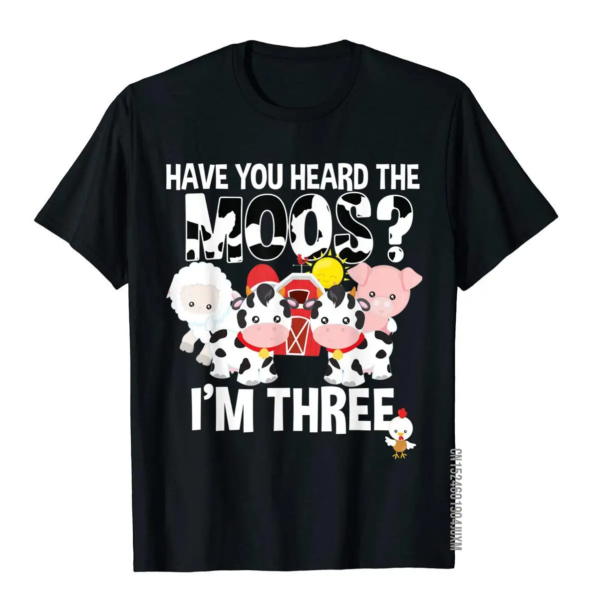 Have You Heard The Moos 3rd Birthday Farm Animals 3 Shirt__97A3223black