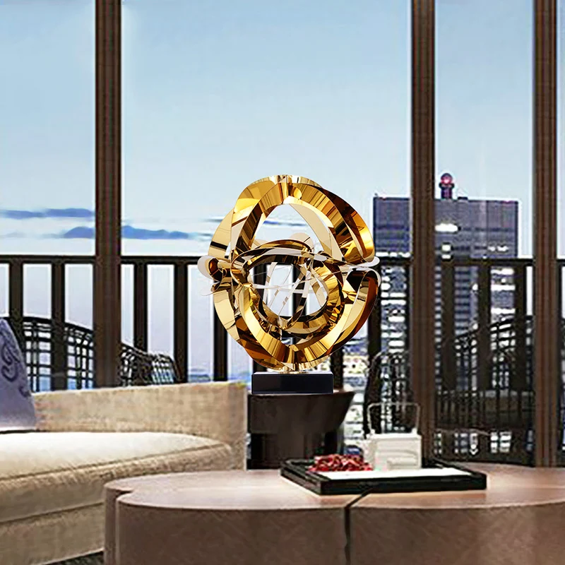 Modern Luxury Stainless Steel Floor Sculpture 3 Modern Luxury Stainless Steel Floor Sculpture 3