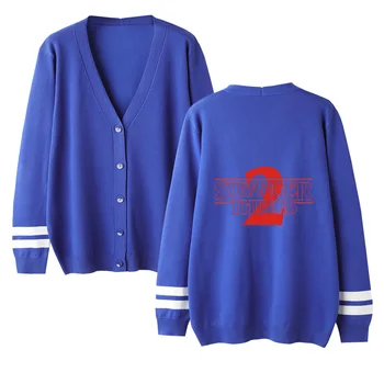 

Stranger Things v-neck Cardigan Sweater men/women autumn winter Hot Sale long sleeve warm outwear Knitted sweater casual top