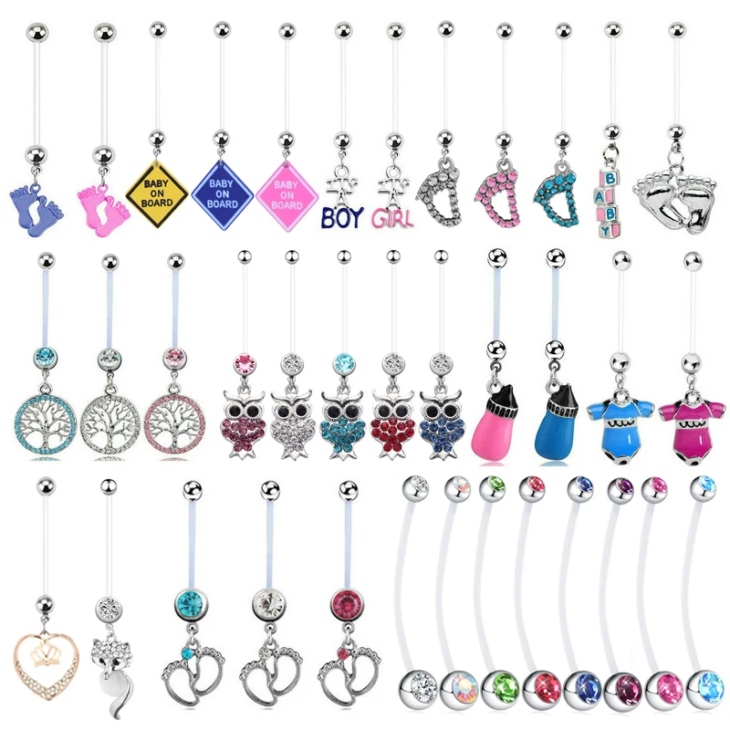 Pregnancy Navel Piercings Belly Rings Body Piercing Pregnancy Belly