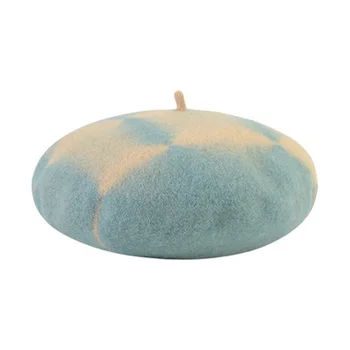 

Chinese Style Women Hat New Fine wool material Lady Autumn Winter Vintage Berets Hat pumpkin tide Female Bonnet Warm Walking Cap