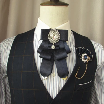 

Woman Men Big Bowtie Fashion Pretty Ribbon Solid Color Butterfly Bowknot Bow Tie Polyester Cravat Pin Lapel