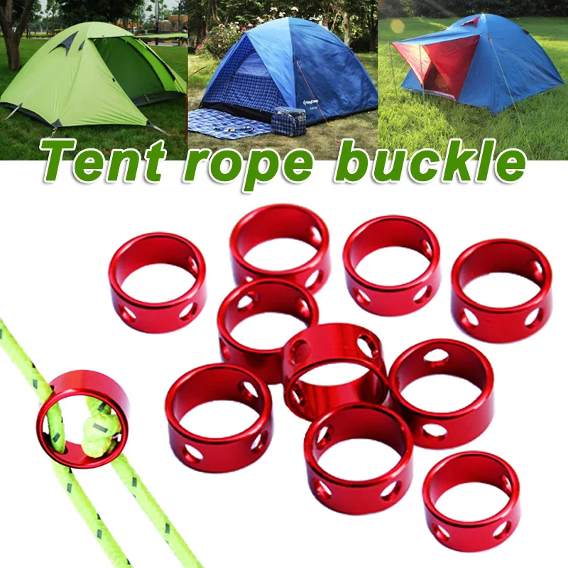 

Hot Tent Wind Rope Round Regulate Buckle Fixing Ring Accessories for Camping Cord Outdoor MCK99