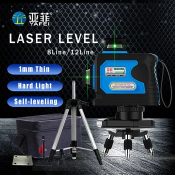 

Laser level 12 Line Green Blue Laser 3D Auto Self-Leveling 360 Horizontal And Vertical Cross Outdoor Mode Green Line Laser
