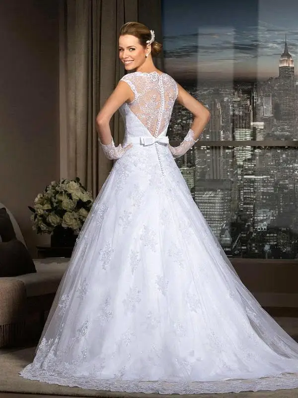 Vestido De Noiva бальное платье Кружевная аппликация для принцессы Vestido De Novia Renda свадебное платье Casamento платья для матери невесты