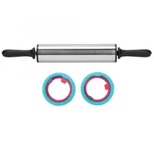 Бытовая нержавеющая сталь Скалка Регулируемый тесто ролик кухонные аксессуары кекс Инструменты