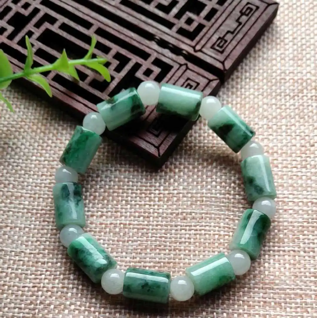 

Сертифицированный 100% натуральный нефритовый нефрит класса а 10x12 мм жесткий браслет из бисера