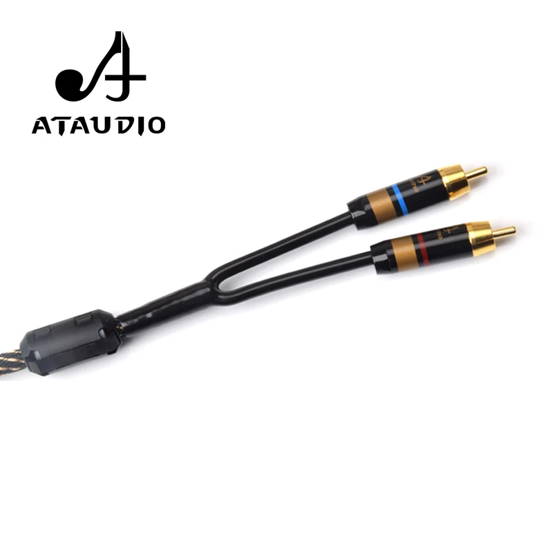 Premium ATAUDIO Hi-Fi Subwoofer Y Splitter Cable - RCA to Dual RCA