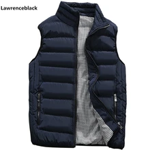 Veste sans manches pour hommes, manteaux minces, vêtements de marque, rembourrés en coton, gilet grande taille pour hommes, à la mode, collection hiver décontracté