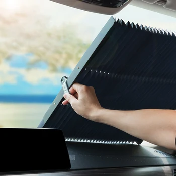 

Auto Heat Insulation Visor Car Sunshade Cover Windshield Cover Retractable Visor Front Window Sunscreen Insulation Sun Shield