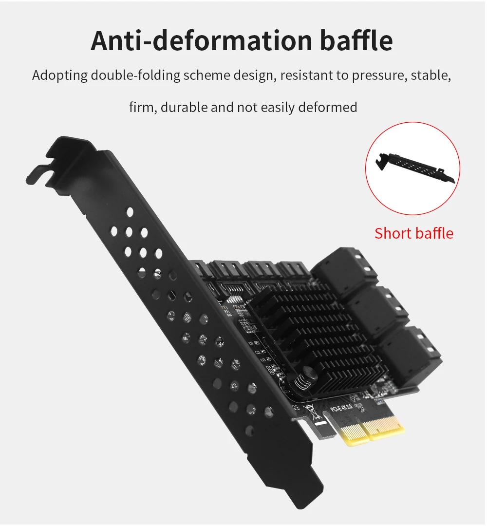 TISHRIC PCI-E SATA Controller Expansion Card - 6/8/10 Ports, ASM1166, PCI SATA3.0 Adapter Description Image.This Product Can Be Found With The Tag Names Adapter, Asm1166 6 ports, Asm1166 sata controller, Expansion card, Pci sata ide controller card