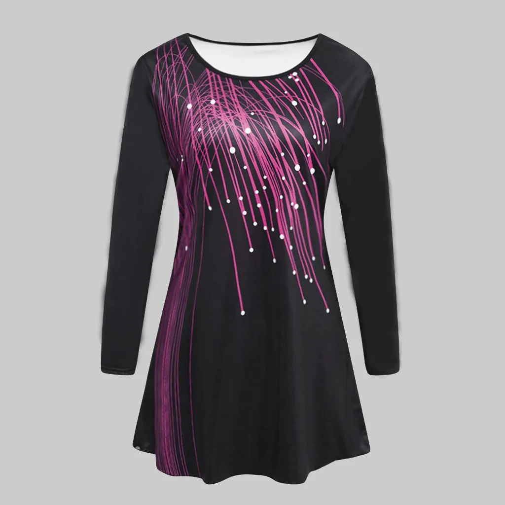 Модная футболка с 3D принтом туника большого размера Повседневная весенне зимняя