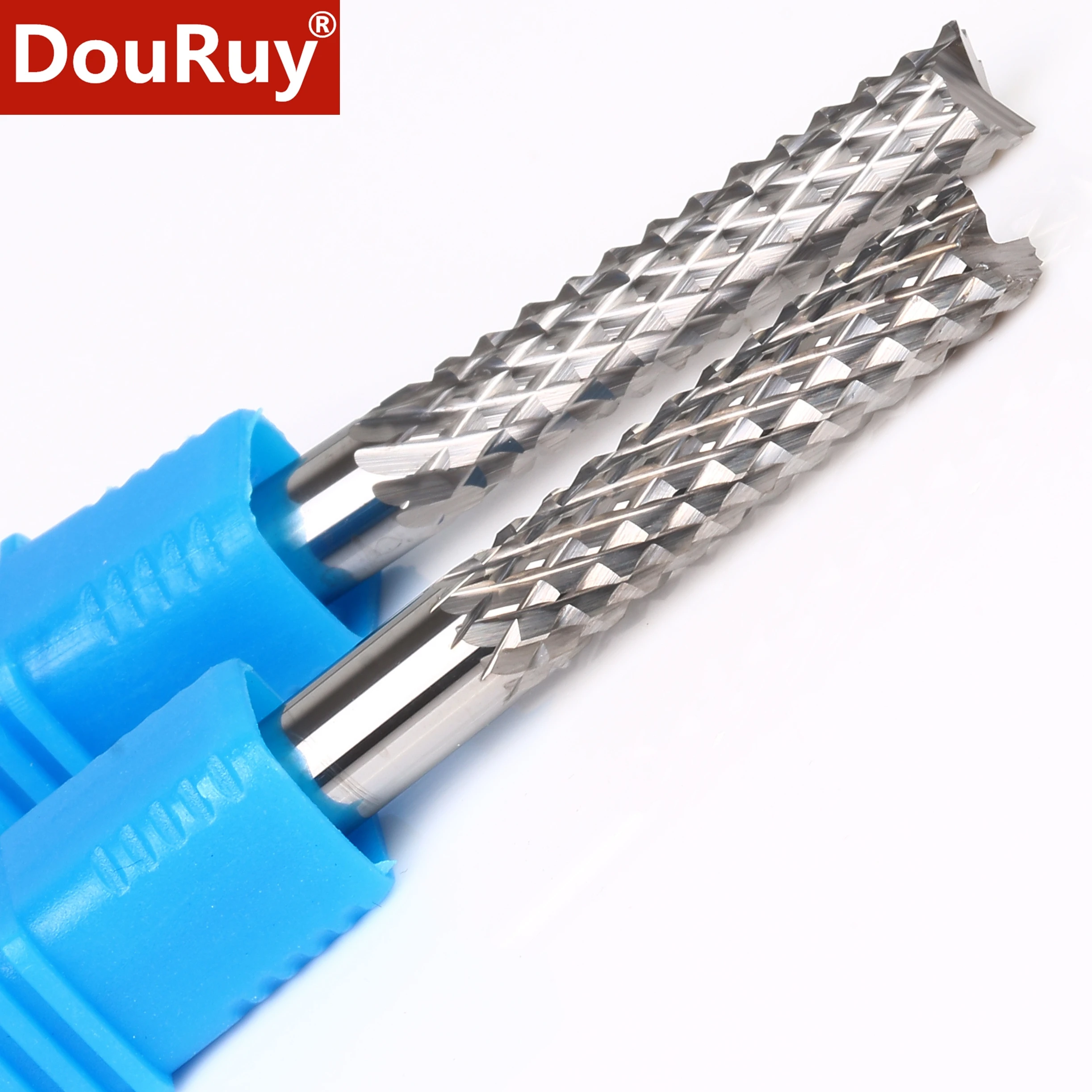 DouRuy 1PC HRC55 shank 4mm 6mm 8mm corn teeth end mill cutter for Printed Circuit Board Router Bits Fiber Glass hard wood | Инструменты