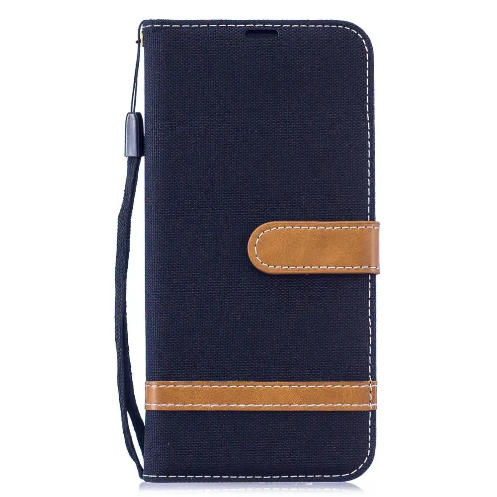 

2019 New Arrival Color Matching Denim Texture Leather Case for Xiaomi Redmi Note 6, with Holder & Card Slots & Wallet & Lanyard