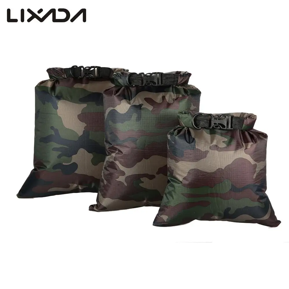 Lixada 3 шт Водонепроницаемая сухая сумка 3л + 5л 8л Складная наружная сухие мешки для