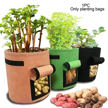 

Access Flap Plant Containers Flowers Potato Grow Bags Home With Handles Vegetables Fruits Agriculture Onion Garden Planter
