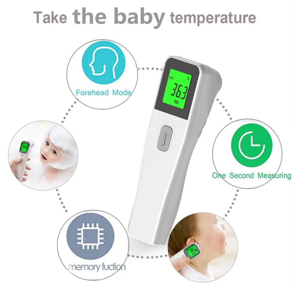 

Infrared Digital Thermometer Fever Infrared Baby Kids Thermometer Non-contact Forehead Rapid Temperature Tester Health Care