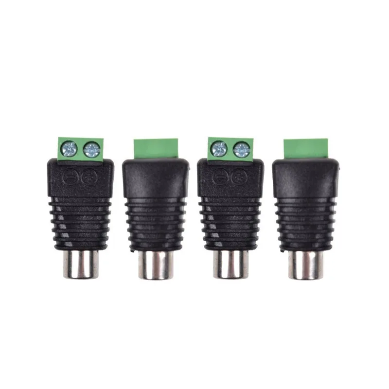 10pcs Green RCA Terminal Block CAT5 to Camera CCTV Video Balun RCA Female or Male Jack AV Screw Connector