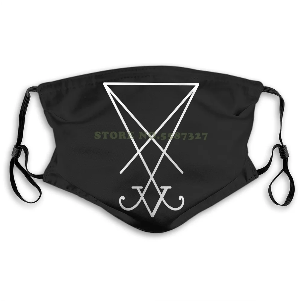 Маска для Лица Белый Sigil Of Lucifer символ печать сатаны скрытую хлопковые моющиеся