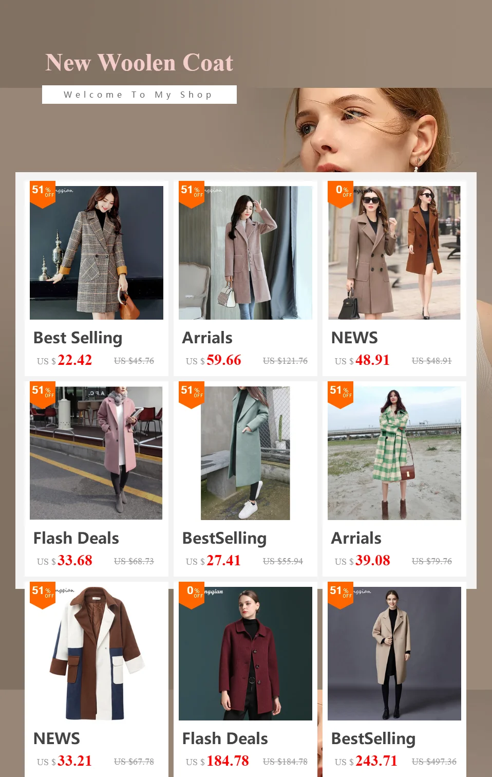 maxi puffer coat womens 2020 women's spring autumn new style large size casual woolen coat long solid color luxury long-sleeved woolen coat female A570 puffy coats