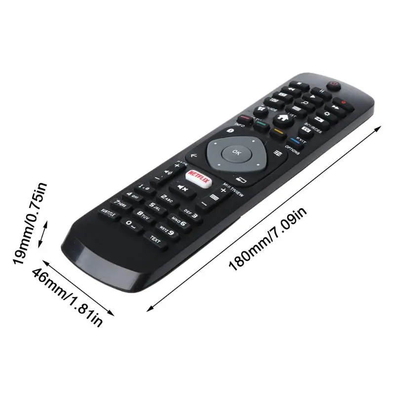 

Black Black Remote Control Controller Replacement for Philips NETFLIX Smart TV 398GR08BEPHN0012HT 1635008714 43PUS6162