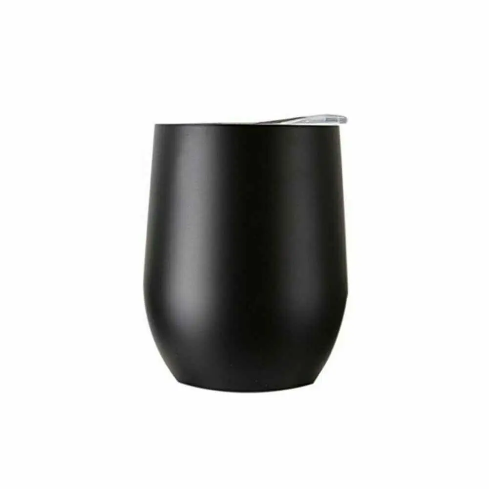 1 Stemless вино чай кофе чашка из нержавеющей стали Изолированная форма яйца пивная Питьевая чашка подарок металлический Кубок кружка с крышкой - Цвет: 1