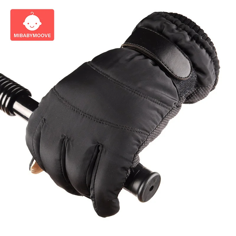 

Warm Baby Winter Stroller Gloves Non-slip Touch Screen Gloves Waterproof Velvet Thickening Men Women Stroller Accessories