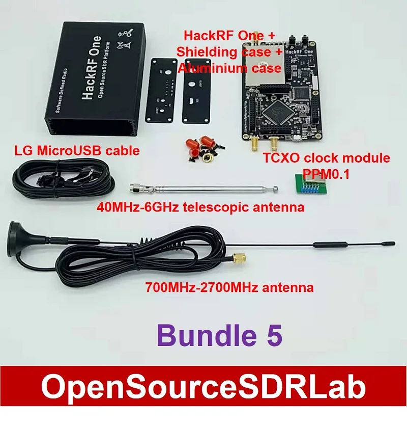 Комплект 5 HackRF One SDR программное обеспечение определило Радио 1 МГц до 6 ГГц Материнская плата макетная плата комплект - Комплект: Комплект 5