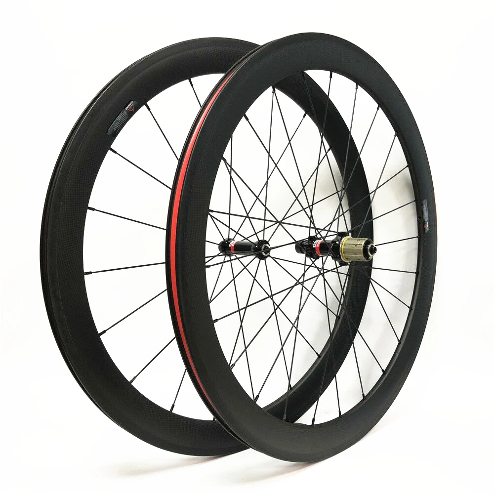 Stock Clearance 3K glossy Road Carbon Wheels 700c Bicycle Wheelset tubular Novatec AS511 FS522 Hub aero Spoke road bike wheelset