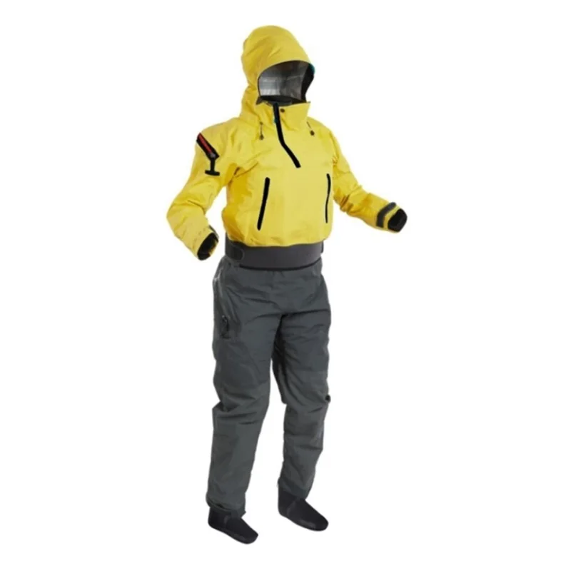 Traje Seco Impermeable Transpirable Para Hombre XL-Blue - Kayak, Pesca Y Deportes Acuáticos Con Cremallera Frontal