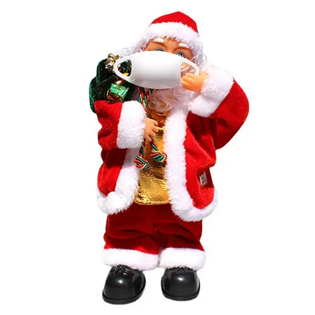 Santa Claus Electric Music Doll Christmas Decors New Year Gifts For Kids Santa Claus Doll Twerking Singing Xmas Decoration Home 1