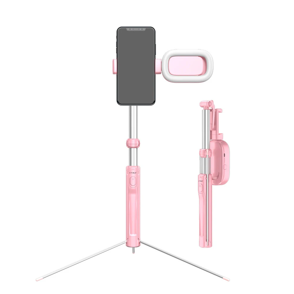 New Bluetooth Tripods With Fill light Selfie Stick Foldable Tripod Live Travel Portable Stand Multifunctional Pink/Black | Электроника