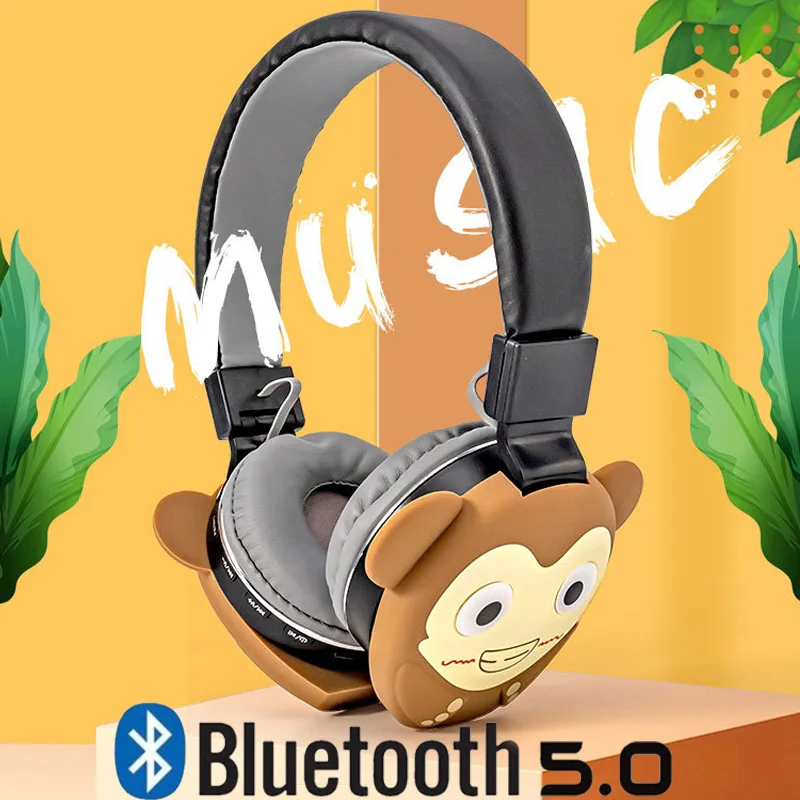 Cat Ear Bluetooth 5 0 Headphones For Girls Boys Kids Earphone Cute Style Headset Support TF Card With Mic Wireless Headphone