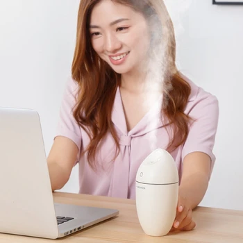 

HOT！-Portable USB Mini Air Humidifier Diffuser Humidifier 250Ml Large Capacity Quiet Humidifier 7 Color Night Light Home Office
