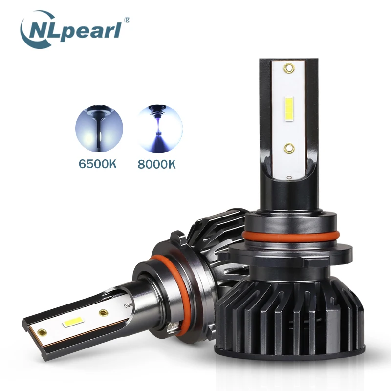 

NLpearl 2x Headlight Bulbs 9005 HB3 HB4 9006 Led 4300K 6500K 8000K H4 Hi Lo H7 Led Mini H8 H9 H3 H1 H11 Led Car Headlight Lamp
