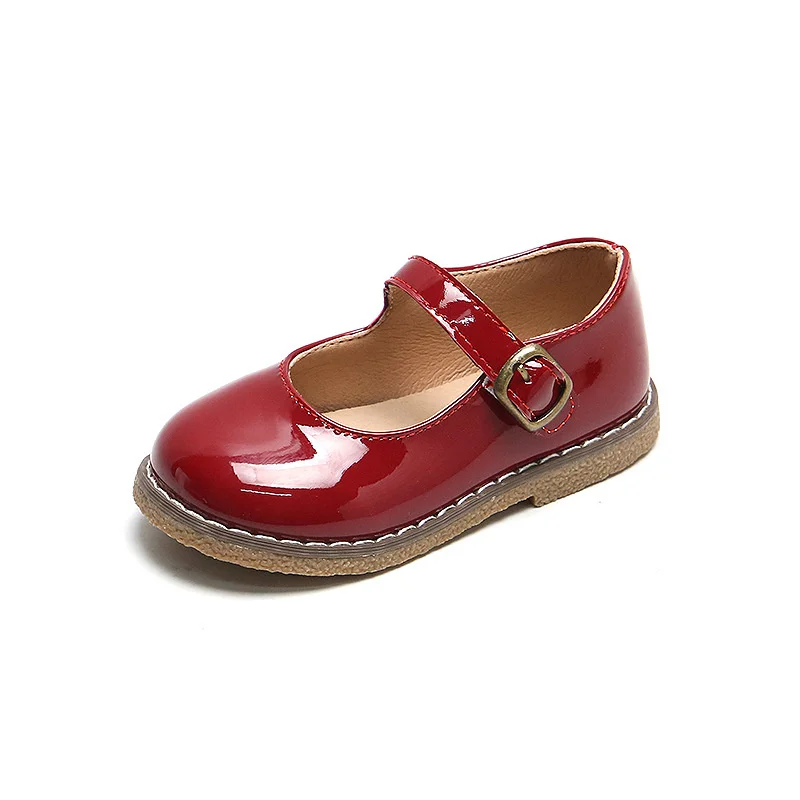 Toddlers Girls Leather Shoes Pu Patent Children's Flats For Little