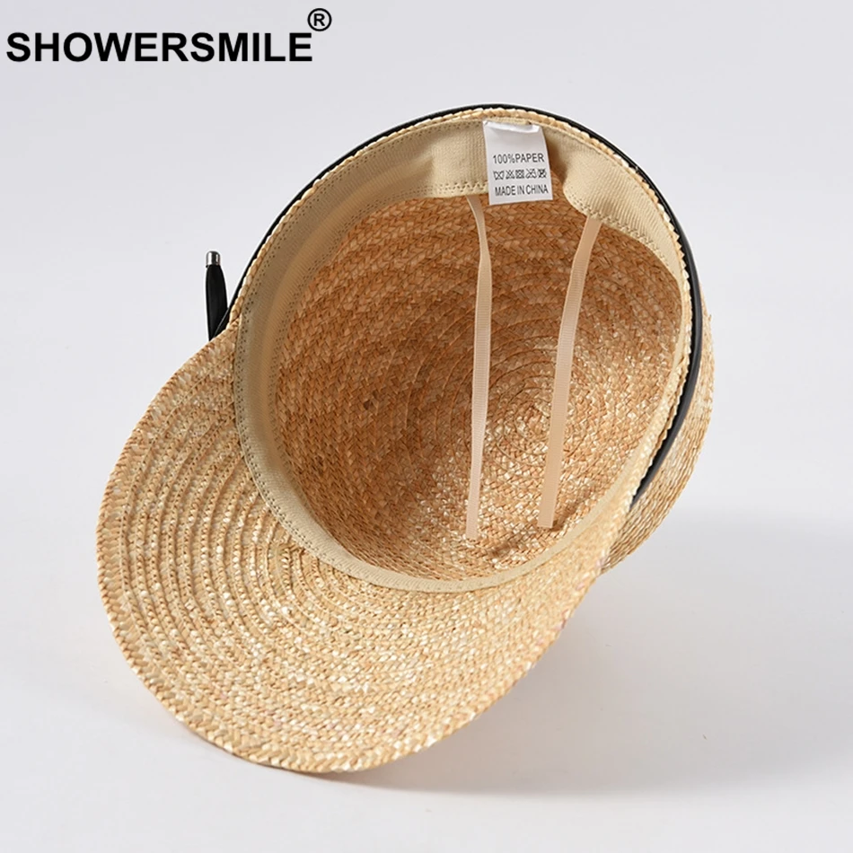 Шляпа SHOWERSMILE женская Соломенная Солнцезащитная пляжная бейсбольная уличная