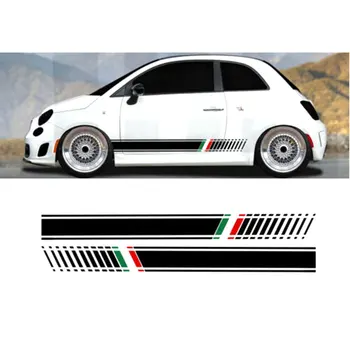 

Side Stripes Graphic Decal Sticker Italian Flag For Abarth Fiat 500 595 Punto tu-88689