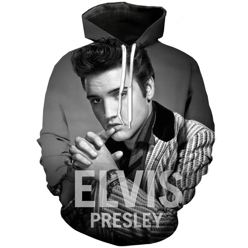 

2020 Fashion Rock Singer Elvis Presley 3D Print Harajuku Hoodie Sweatshirt Autumn Unisex Hipster Tops HX020